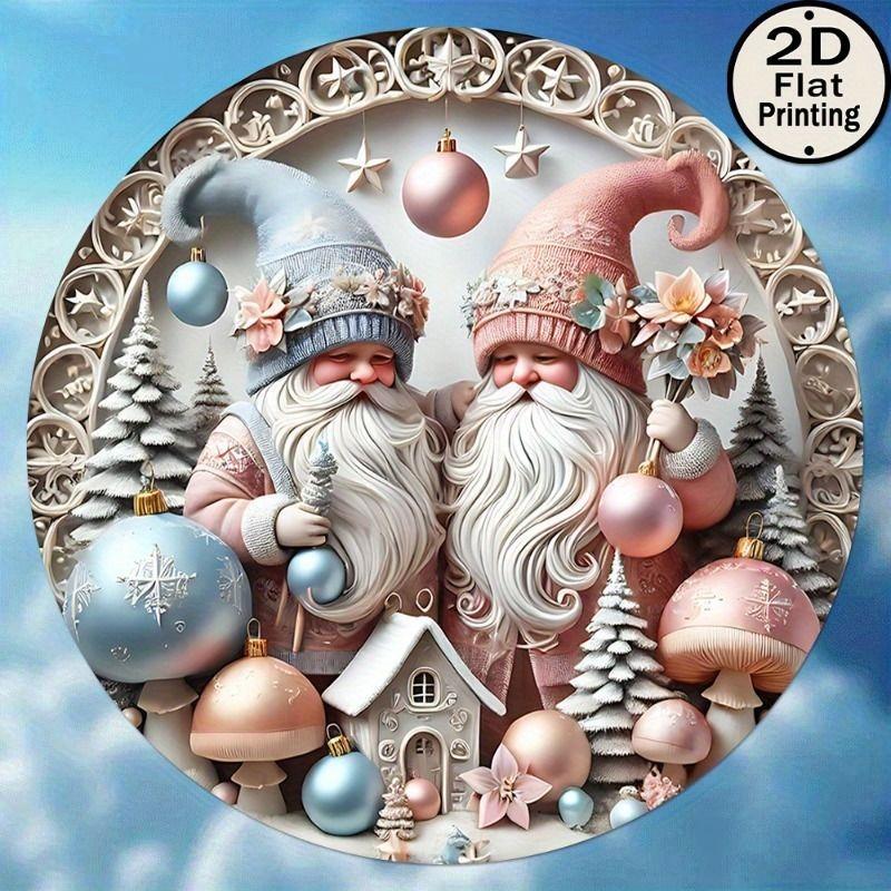 2D Flat Hanging Decorative Metal Sign Hand Painted Art