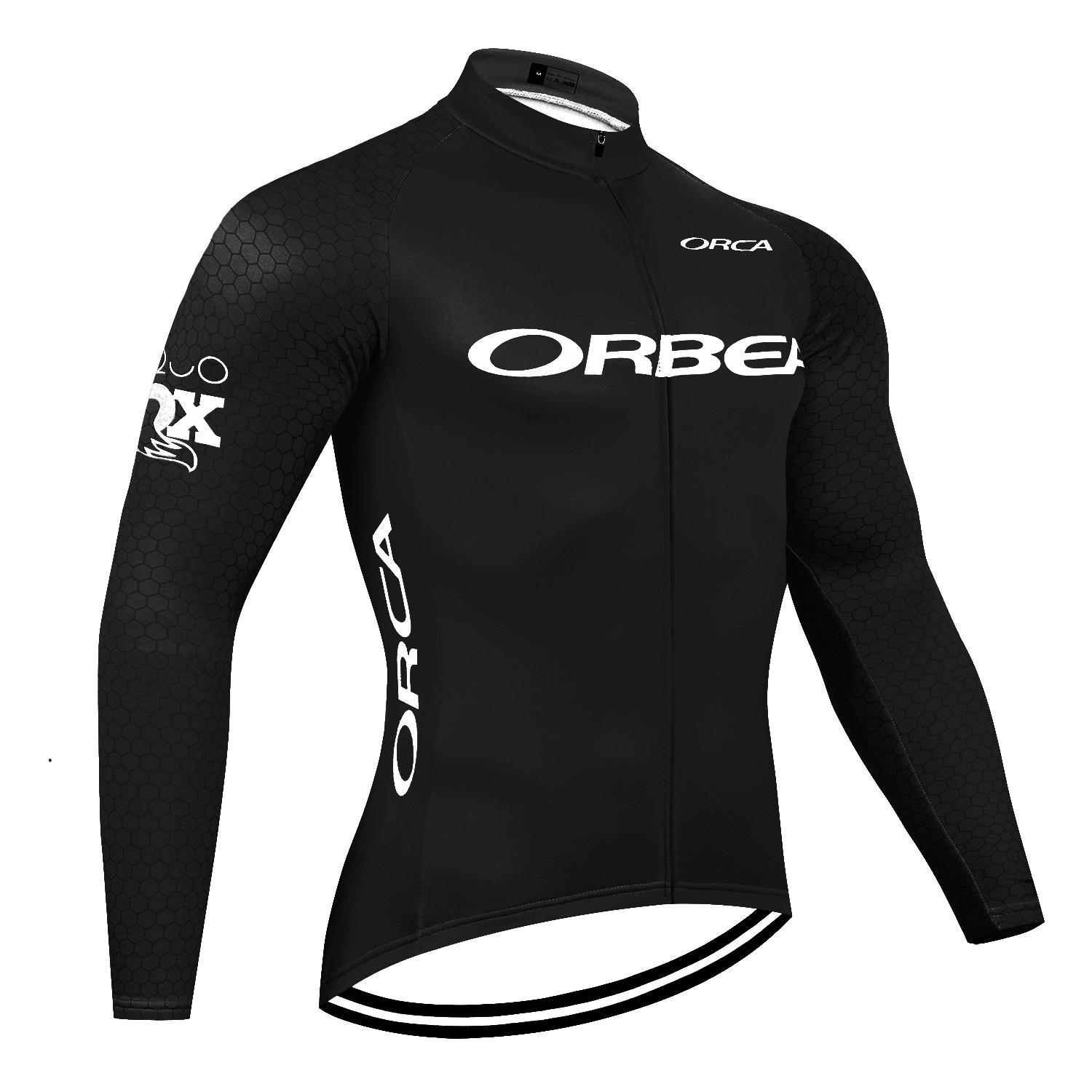 

Winter 2025 Orange Cycling Jersey Team ORBEA ORCA Bike Jacket Pants Men Thermal Fleece Ropa Ciclismo MTB Road Bicycle Clothing S
