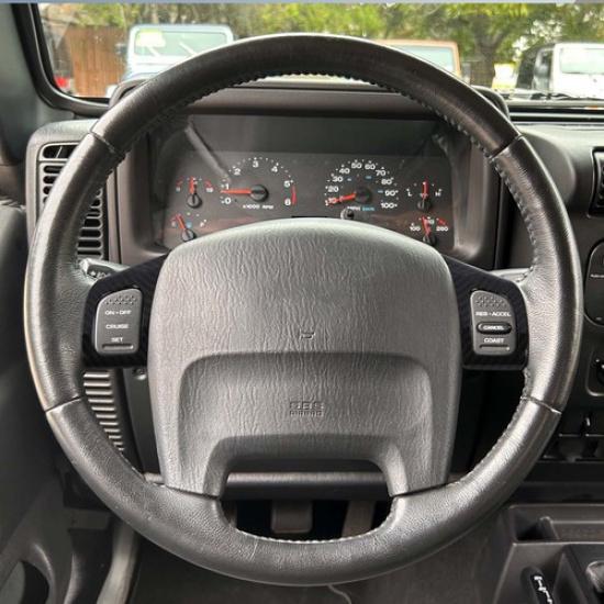 For Jeep Wrangler TJ 1997-06 Steering Wheel Panel Trim Decor Cover Carbon Fiber