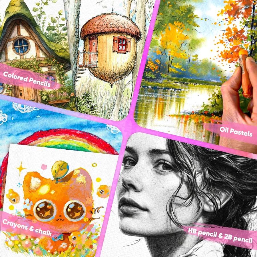 128 Sheets Watercolor Paper Easter Basket Stuffers 8.5x11 Cold Pr Water Color Paper 140lb 300gsm Artist Sketch Easel Acrylic Pa