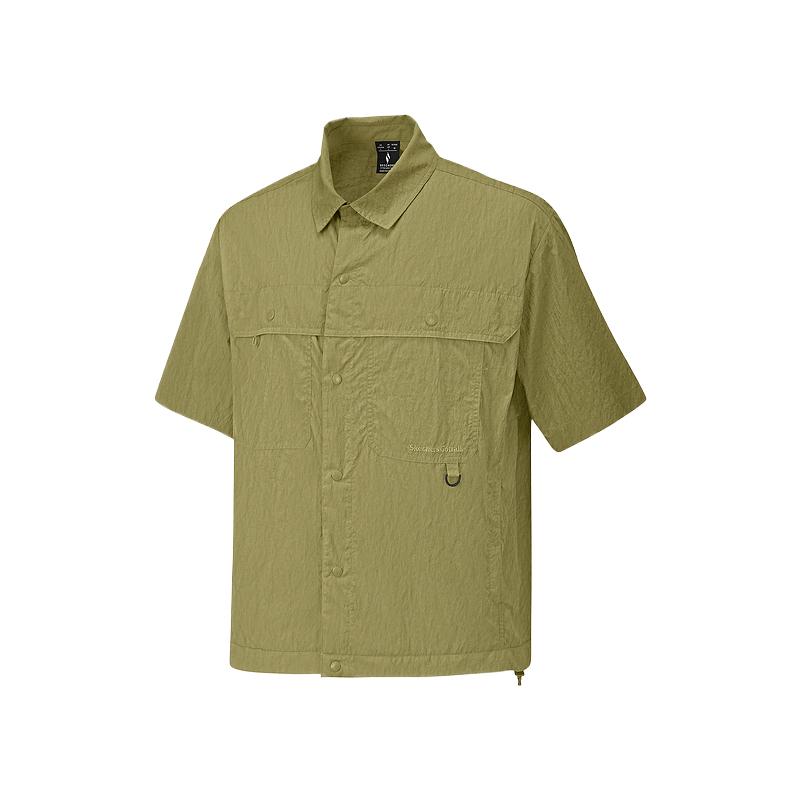 Skechers Comfortable Fashion Versatile Soft Short Sleeve Shirt Unisex Shirts Sage-Green P225U005-03YP M
