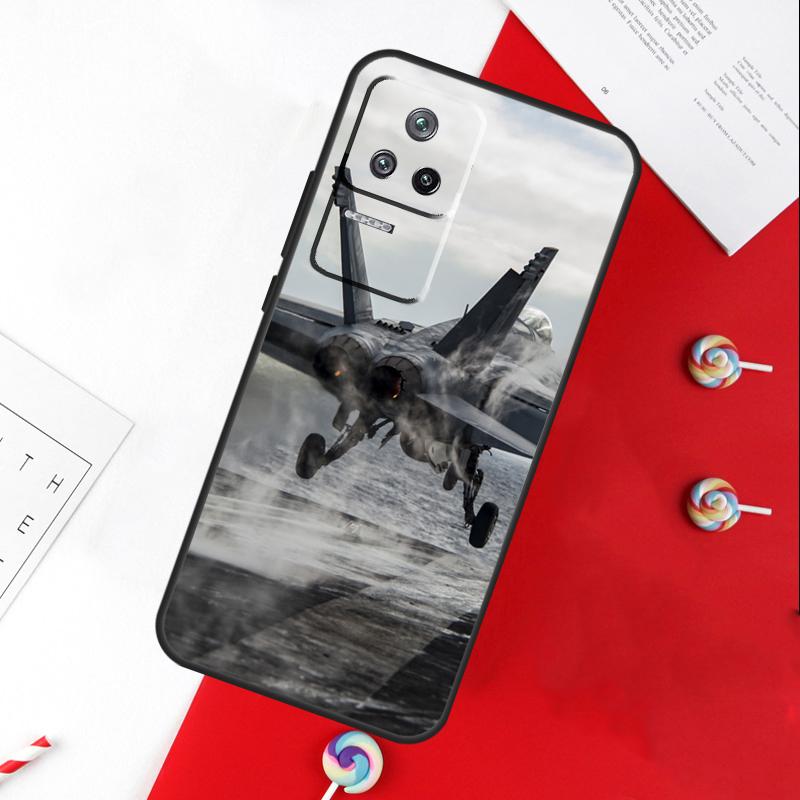 Fighting Plane Aircraft Cover For Xiaomi 14 Ultra 15 13 11T 12T 13T 14T Pro POCO X7 Pro X3 X5 X6 M6 F5 F6 Pro Case