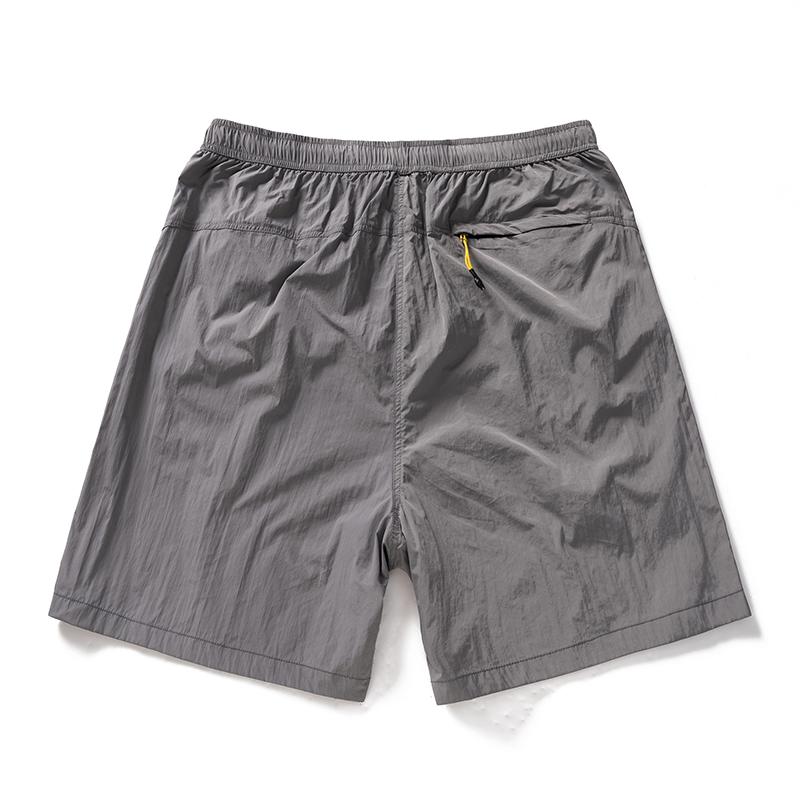 Men's Quick Dry Nylon Athletic Shorts – Elastic Waist Zipper Pocket Shorts for Outdoor Sports & Summer