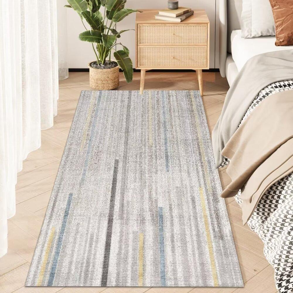 Modern Carpet for Bedside Soft Bedside Rugs Large Living Room Floor Mat Rectangular Balcony Mats Simple Room Decoration Runner
