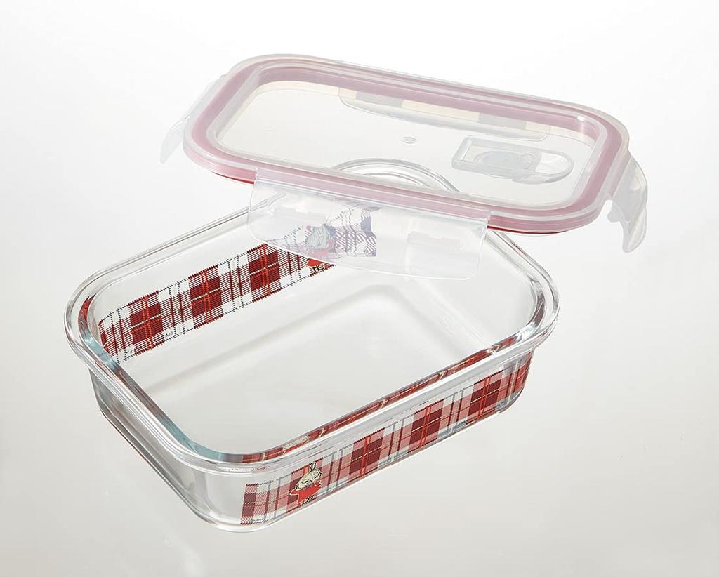 Skater 650ml Mediu Sticlă Depozitare și Mașină de Spălat Vase cu Capac și Design Little My GBST7-A Recipient Rezistent la Căldură, Cuptor, Microunde, Sigur, Valvă, 4 Puncte