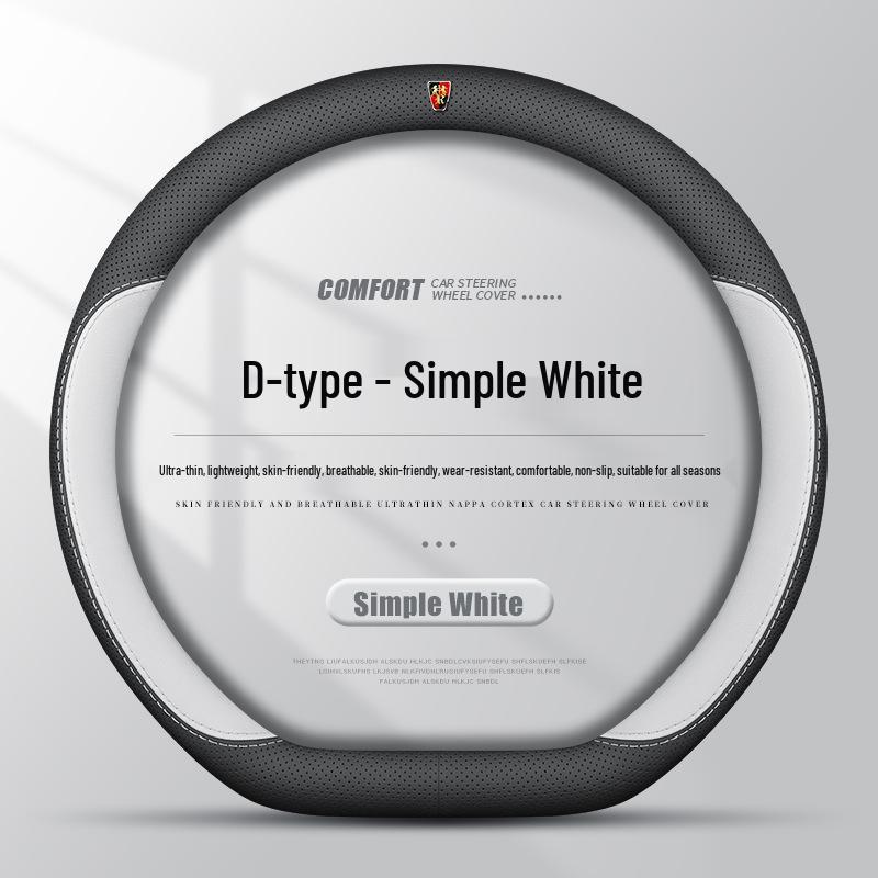 Ultra-Thin Genuine Leather Steering Wheel Cover for Roewe i5/i6/D6/D7/RX5/iMAX/Ei5/E6