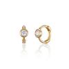 LUNNE 14k Mini Bezel Setting One-Touch Earrings (14k Gold) #LFE16
