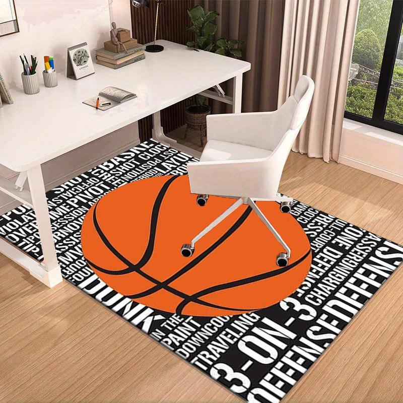 Basketball Pattern Background Carpet, Chair Rug,Rug for Office Bedroom living rooms, Doormat decor Fan Gift Christmas Gift