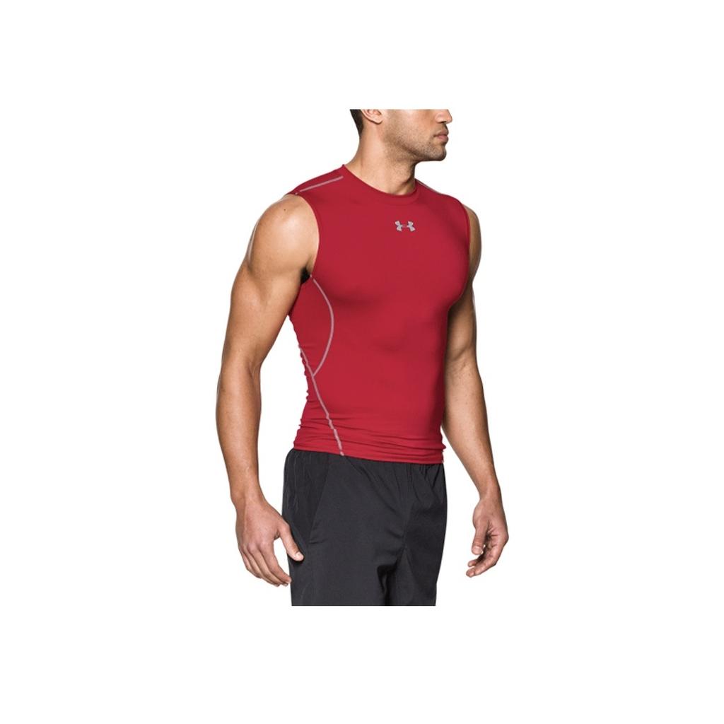 Under Armour Casual Sports Sleeveless Compression Workout Top Men tops Red 1257469-600