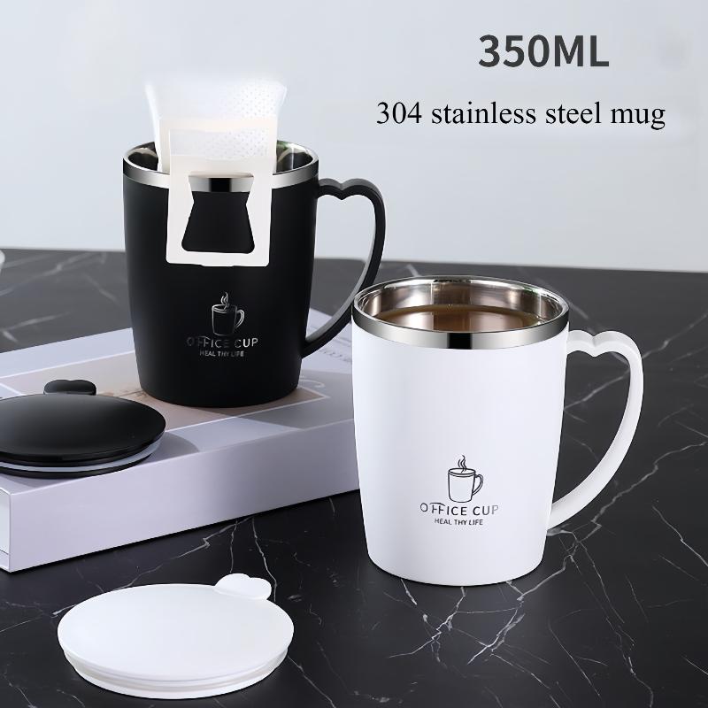 350ml termohrnek 304 Nerezový šálek na kávu s rukojetí Netěsná vakuová baňka Izolovaný šálek Přenosná termoláhev