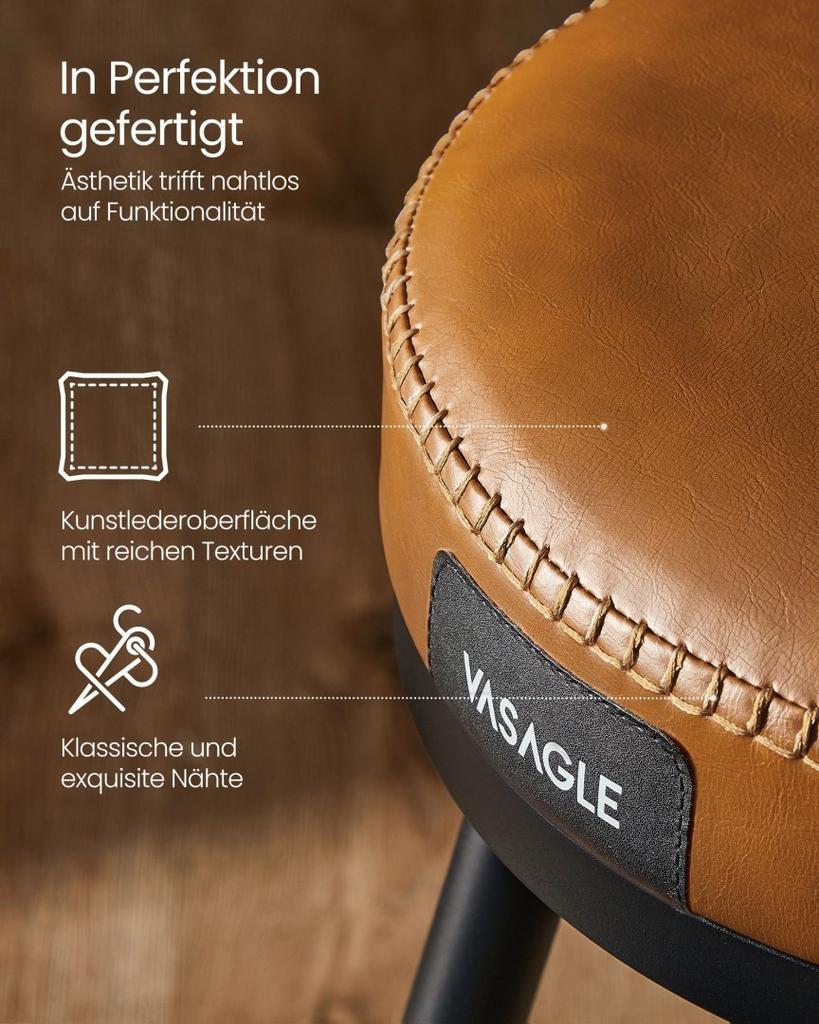 Scaune de bar Set 2 scaune de bar rotative cu o