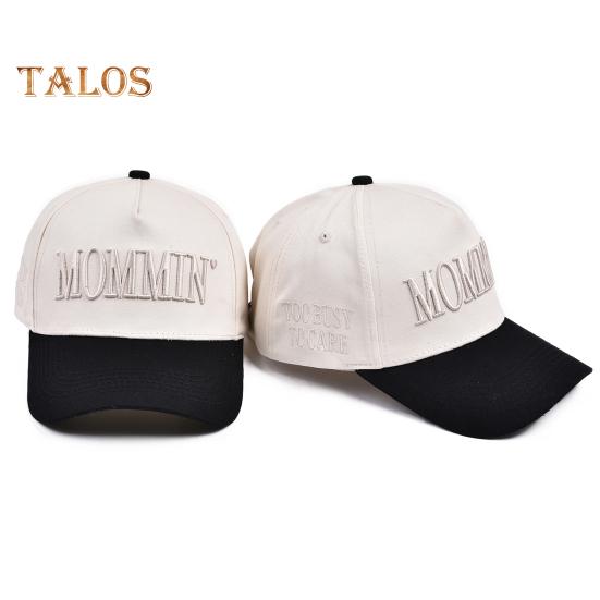 Women Baseball Cap Adjustable Cotton Embroidery Letters Baseball Cap Outdoor Ponytail Truck Hat for Casual Daily Wear