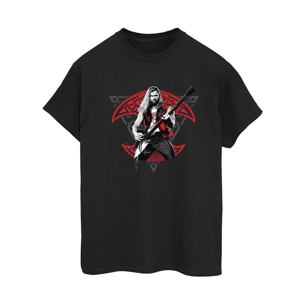Marvel Womens/Ladies Thor Love And Thunder Solo Guitar Cotton Boyfriend T-Shirt