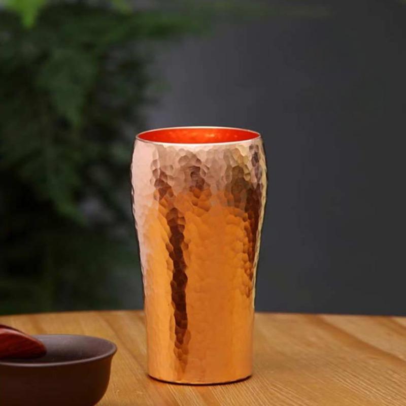 Pure Copper Cup for Coffee Powder Mugs Handcrafted Hammered Drinkware Tea Cup and Beer Cup Mugs Outdoor Drinking Cup