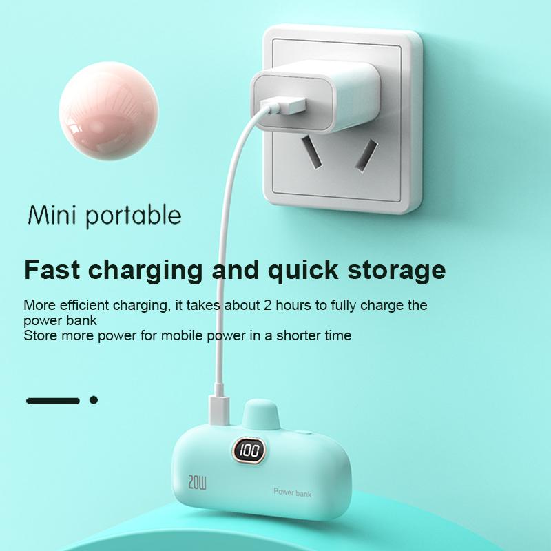 Powerbank Con Cavo Integrato 22.5W – 10000 MAh – Ricarica Rapida PD E QC – Display LED – Carica 6 Dispositivi – Per IPhone Huawei Xiaomi