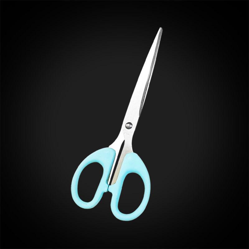 Blue Stainless Steel Multi-purpose Office and Household Scissors. Student Handmade Paper-cutting Knife. Children's Safe Small Scissors.
