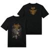 Harajuku Dark Streetwear Black Cotton T Shirt Lamb Of God Skull Raven Print Unisex Unisex Unisex Casual Metal Fan Tops