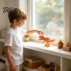 3D Printed Dinosaur Toy Articulated Tyrannosaurus Rex Skeleton Figurine, T-Rex Model with Poseable Action Figure Movable Joints, Dino Educational for