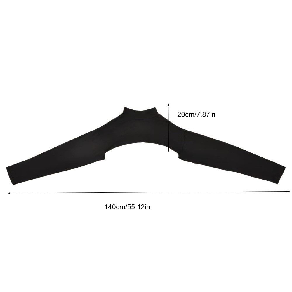 Full Neck Sunscreen Arm Sleeves Solid Color Arm Cover Summer Ice Silk Sleeves Long Cuff Sun Protection Sleeve UV Resistant Shawl