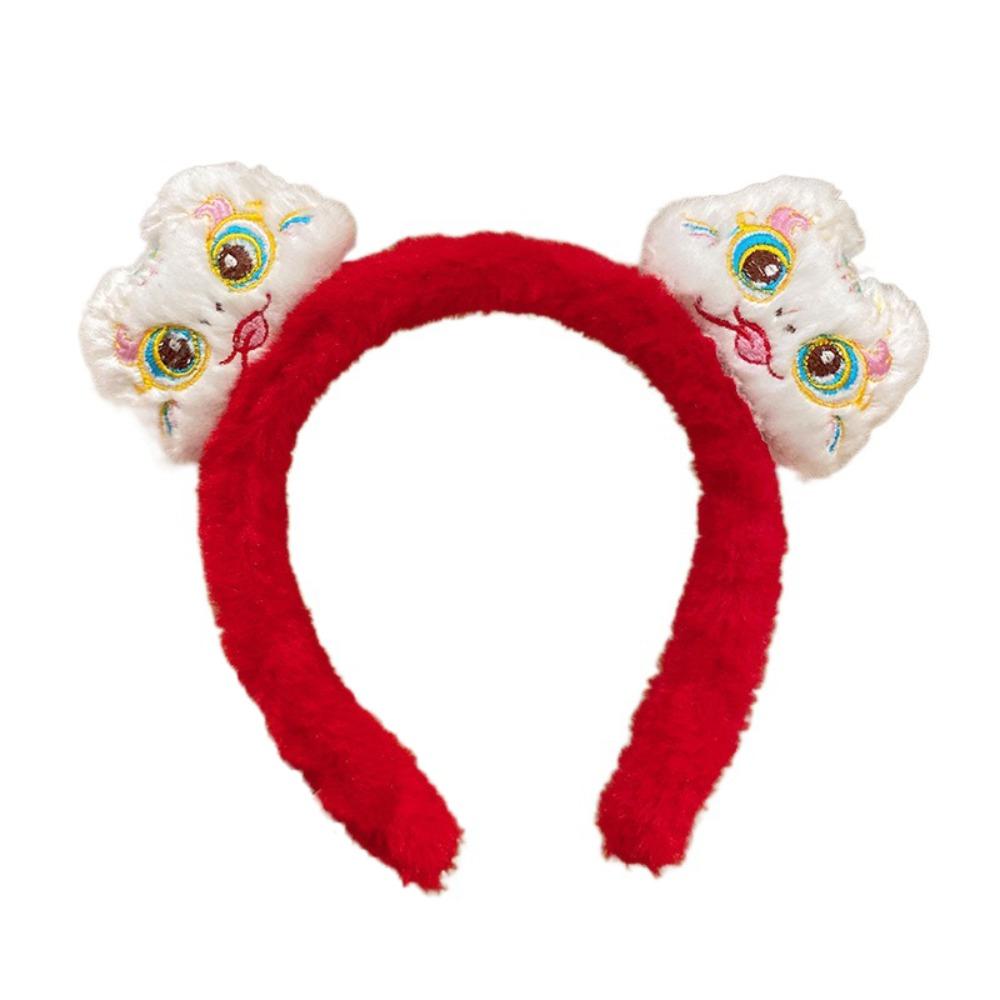 Chinese Style Snake Year Hairband Plush Cartoon Headband Hair Accessories New Year Hair Hoop  Gift