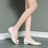 Super Soft Sole Single Shoes Women's Low Heel Thick Heel Small Leather Shoes Spring and Summer New High-quality Soft Leather Shallow Mouth Low-top C