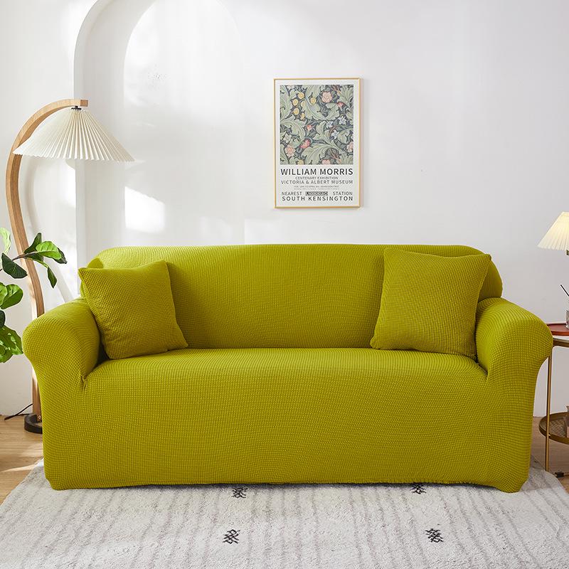 

Чехол для дивана из однотонного трикотажного флиса - чехол для подушки с полным покрытием 4-seater (235-300cm)