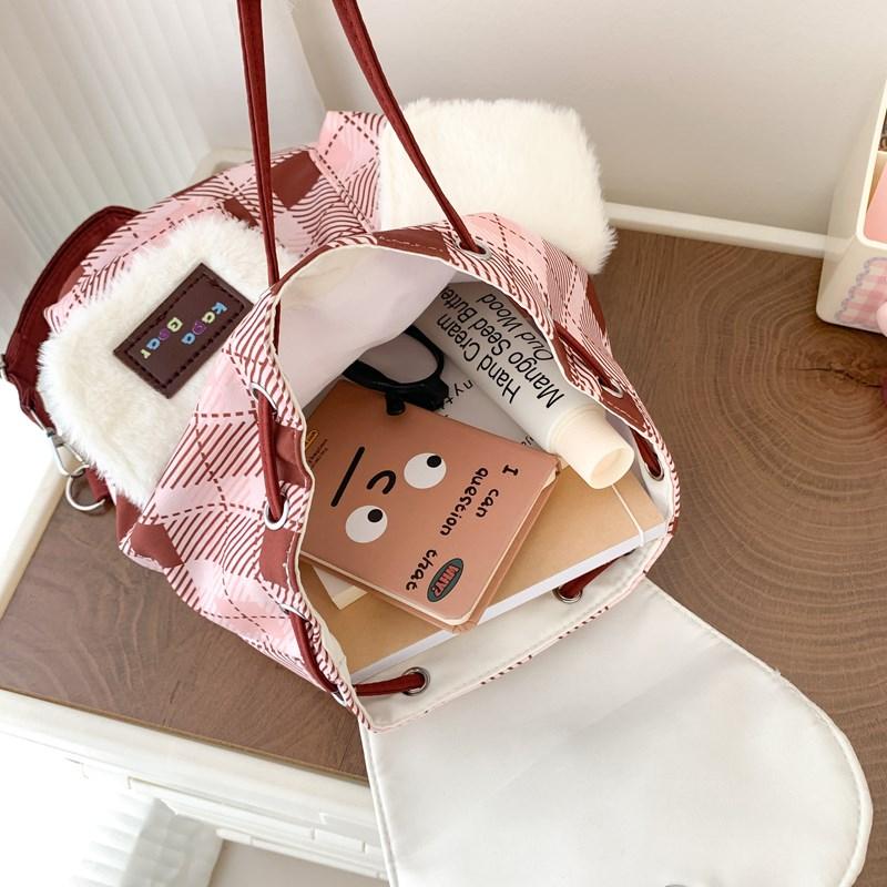 Cartoon Plush Puppy Backpack Patchwork Women's Backpack