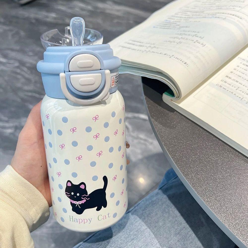 Cartoon Insulated Cup 500ml Water Mug Creative Thermal Bottle  Birthday Gift