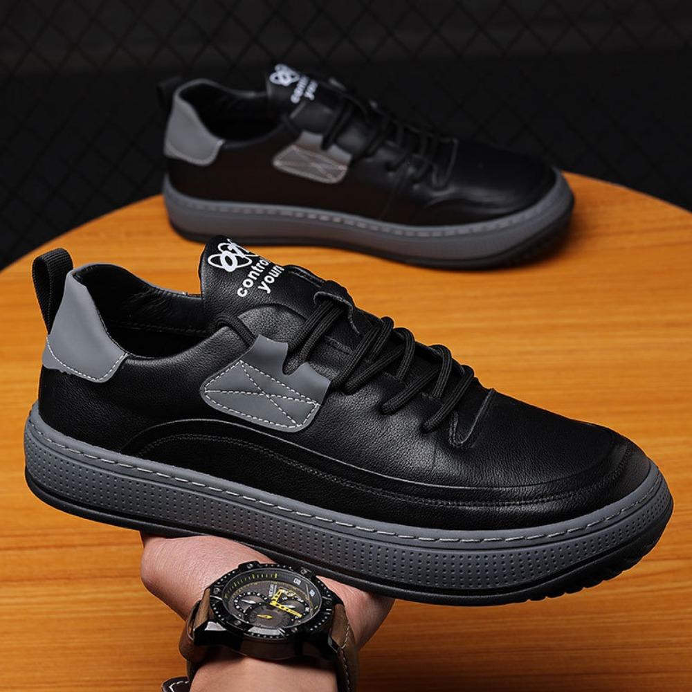 Fashion Sneakers Men's Autumn New Item Mens Leather Board Shoes Top Layer Cowhide Men Casual Shoes Man's Single Shoe Sneakers Trainers