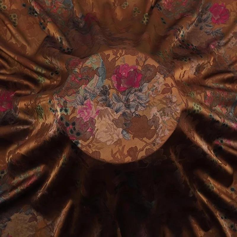 Chinese-style Imitation Silk Cloud Gauze High-end Fabric Soft Cotton Silk Printed Fabric DIY Cheongsam Dress Hanfu Clothing