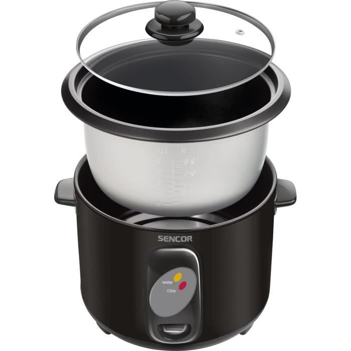 Sencor SRM 1001BK Electric Rice Cooker - 1 L - Stainless Steel - Steam Cooking - Automatic Shut-off - Black