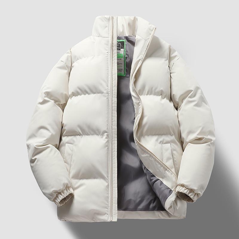 Men's Winter Warm Quilted Jackets Casual Lightweight Windproof Coat With Pockets Stand Collar Work Windbreakers Jacket for Men Thick Cargo Jackets