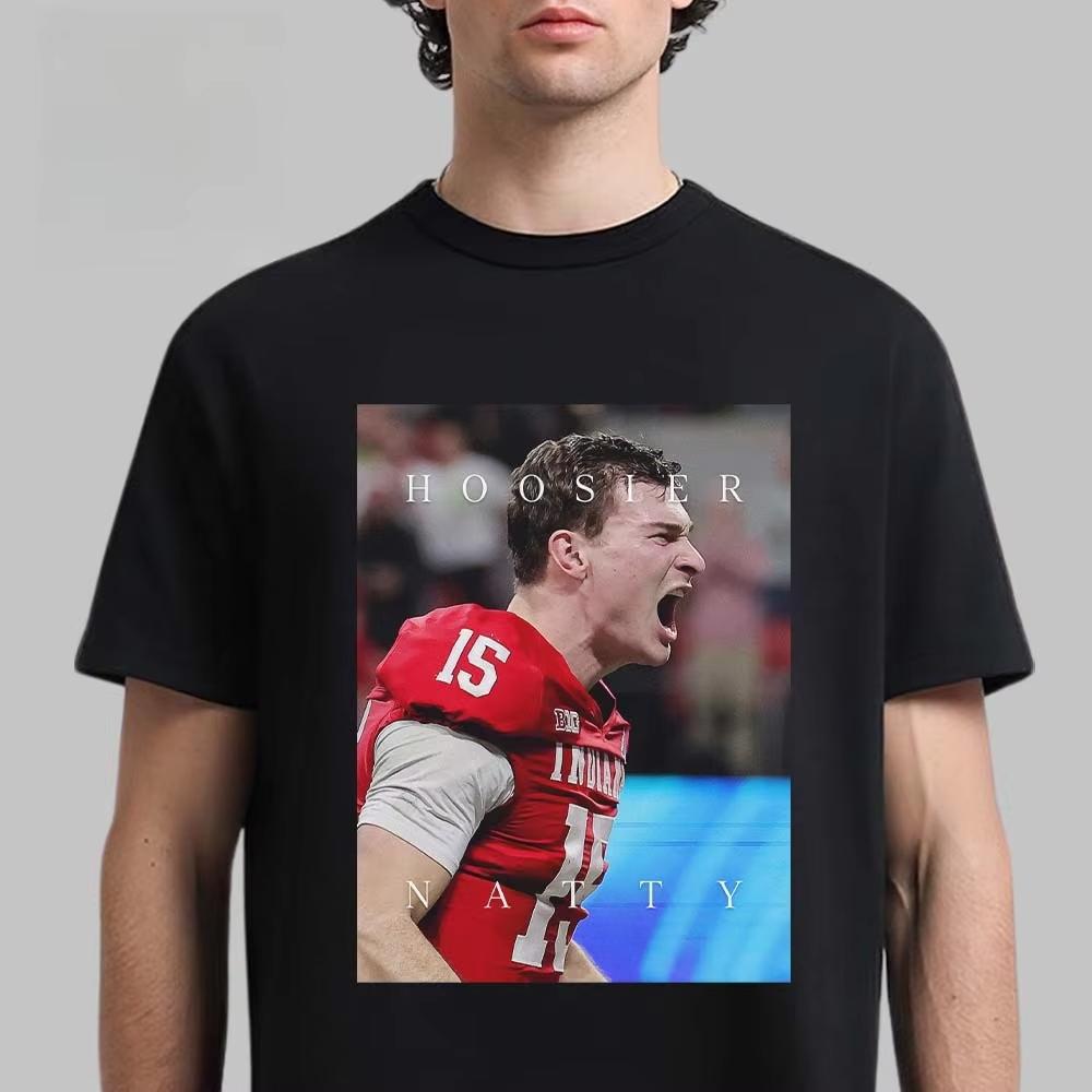 Indiana Hoosiers CFP 2026 National Champion graphics 100Cotton shirt unisex Summer Mens Oneck Short sleeve Tshirt fan gift S