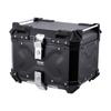 VEVOR Motorcycle Top Case, Universal Aluminum Alloy Motorbike Tail Box with Leather Lining