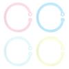 20pcs Plastic Rings Transparent Flexible Loose Leaf Book  Rings for School Home Office Cards D