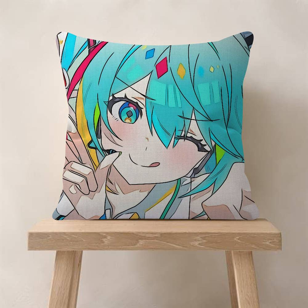 Pillowcase Toon Gift Cushion Cover Bedroom Home Sofa Chair Seat Decor Pillow Case Hot Kawaii Hatsune Anime