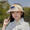 Children's Hats Big Eaves Solar Fan Hats Male and Female Babies Outdoor Sun Protection Hats Cartoon Cute Empty Top Sun Hats
