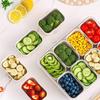 Snack Box Container Divided Serving Tray with Lid and Handle Snackle Box Container Snack Organizer for Fruit Vegetables