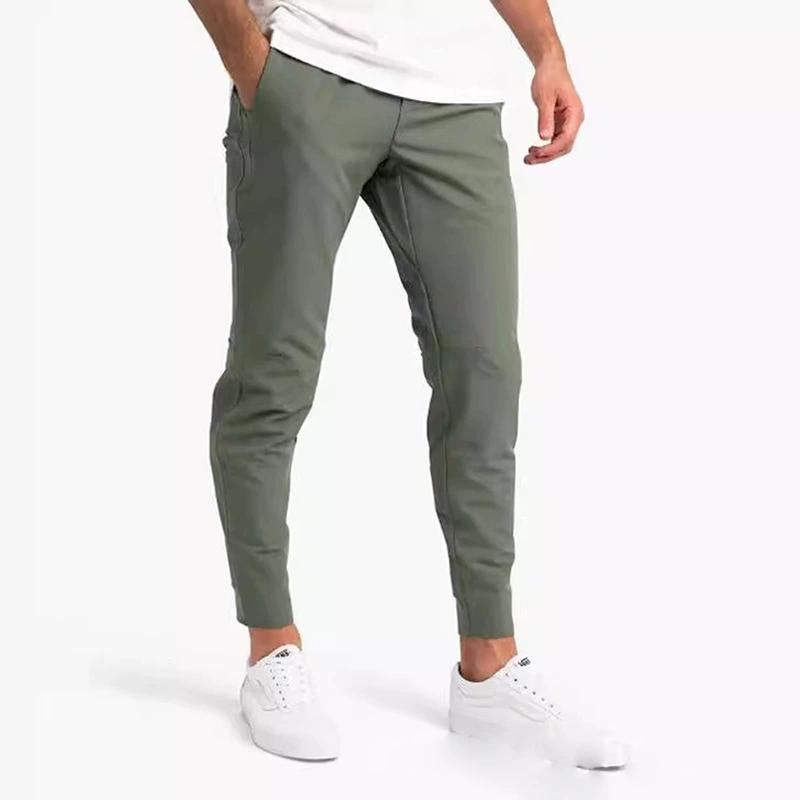 Tights for Menn Cargo Bukser Joggebukser Herrebukser Nye Arbeidsbukser for Menn Vevd Stoff Avslappede Tynne Is Silke Bukser