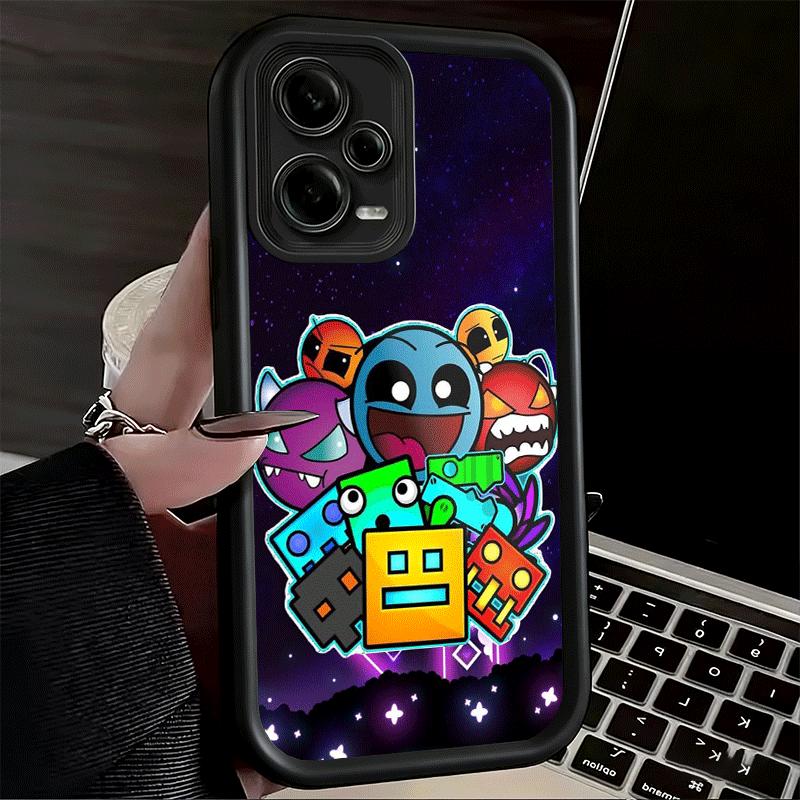 Geometry Dash Game Soft Phone Case for Xiaomi Poco X7 X6 X5 Pro X4 Gt X3 F7 Ultra M8 M7 Redmi 15C 15 14C 13 13C 12 12C 10 10C