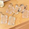 MINKYS Transparent Clear Acrylic Star 3 Inch Kpop Photocard Holder Photo Card Holder Bag Pendant School Stationery