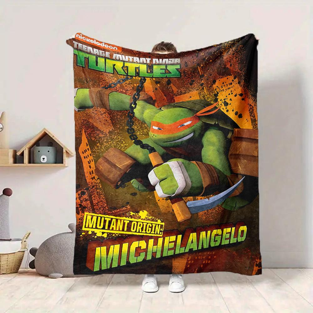 1Pc Teenage Mutant Ninja Turtles Flannel Fleece Blanket Soft Warm Throw Blanket For Sofa Bed Couch Home Decor Travel Nap Blanket Xmas Gift Q1701