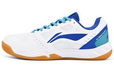 The Flash 2.0 Cushioning Slip Resistant Low Top Badminton Shoes Unisex White Blue AYTT023-2