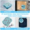 1700 ML Lunch Box Microwavable Bento Box Leakproof Storage Boxes with 300ml Soup Jar Food Container for Students Adults School