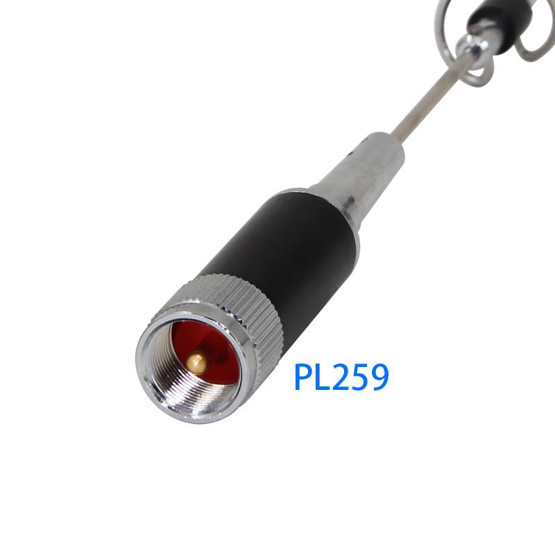 CR77 Didelio stiprinimo antena Dvigubo dažnio FM VHF UHF 144/430 MHz UHF PL259 Nerūdijantis plienas 100W 29cm Belaidžio mobiliojo radijo stiebas