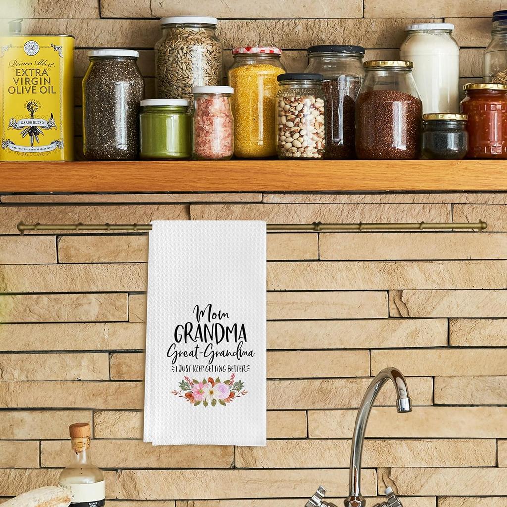 Great Grandma Kitchen Towels - Great Grandma Gifts,Great Grandma Baby Announcement, Great Grandma Mothers Day Dish Towel 16 X 24 Inches (Chenille)