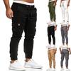 Men Sweatpants Casual Elastic Joggings Sport Solid Baggy Pockets Trousers