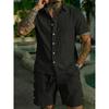 Men Casual Summer Short Sleeve Shirt And Shorts Beach Vacation Set