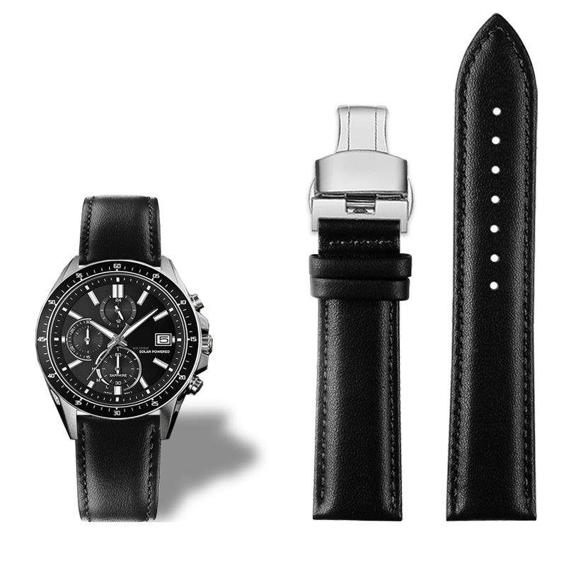 

Натуральна шкіряна ремінець для годинника Casio Green Water Ghost Swordfish EFV-600CL MDV-106 MDV-107 EFR-539L Аксесуари для годинника 20мм 22мм 22mm