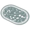 Oval Bathroom Absorbent Carpet Bathroom Entrance Door Mat Minimalist Printed Bathroom Mat